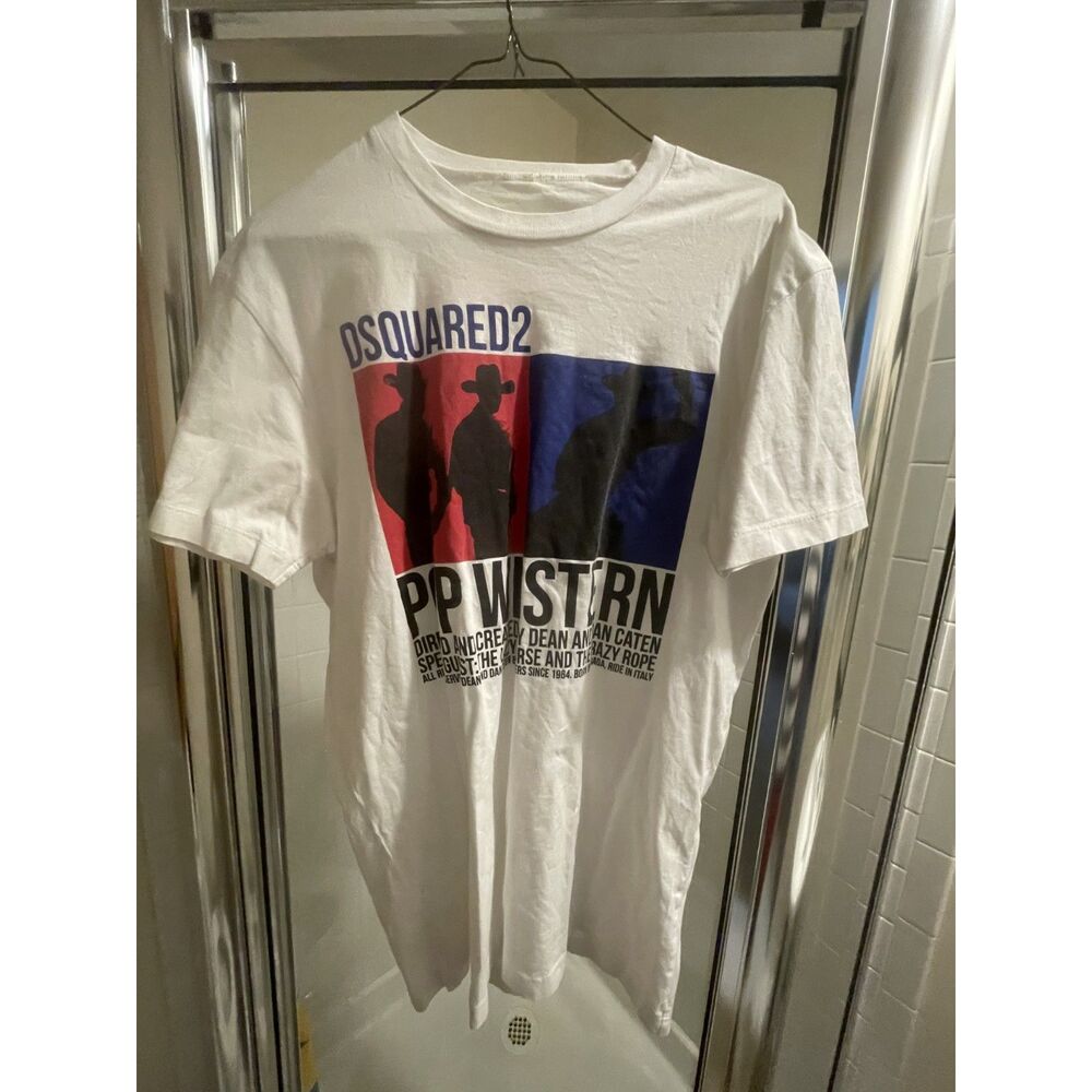 Dsquared2 TeeShirt - L - Y2k Vintage Spaghetti Pop Western - Quentin Tarantino